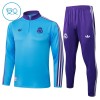 Real Madrid Trenings Collegegenser 2025-26 Kvart-Zip Blå - Barn